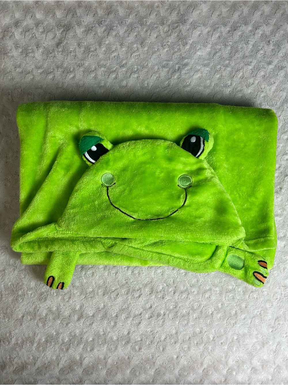 Northpoint Hooded Frog Baby Toddler Blanket Green Smiling Happy